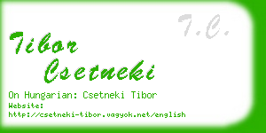 tibor csetneki business card